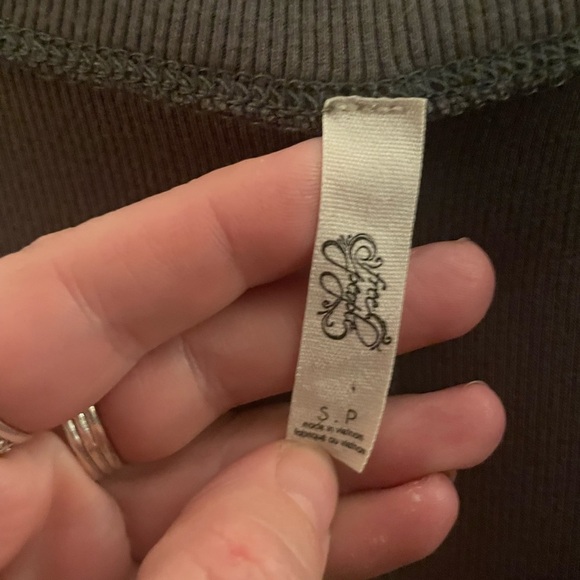 Free People Soft Ribbed Boho Flowing Long Sleeve Tunic/Dress: Small - Picture 3 of 3